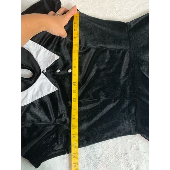 Hot Topic Velvet Black Goth Girls Juniors Collared Dress (No Size Tag-? Sm/Med) - Picture 5 of 8